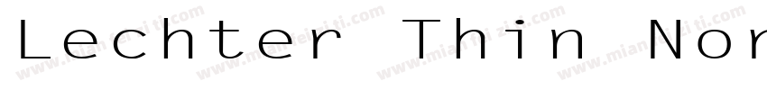 Lechter Thin Normal字体转换